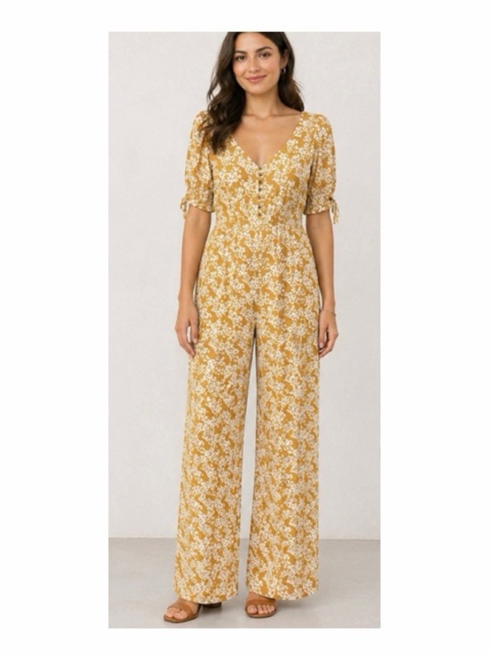 Code X Mode‎ Floral Smocked Jumpsuit